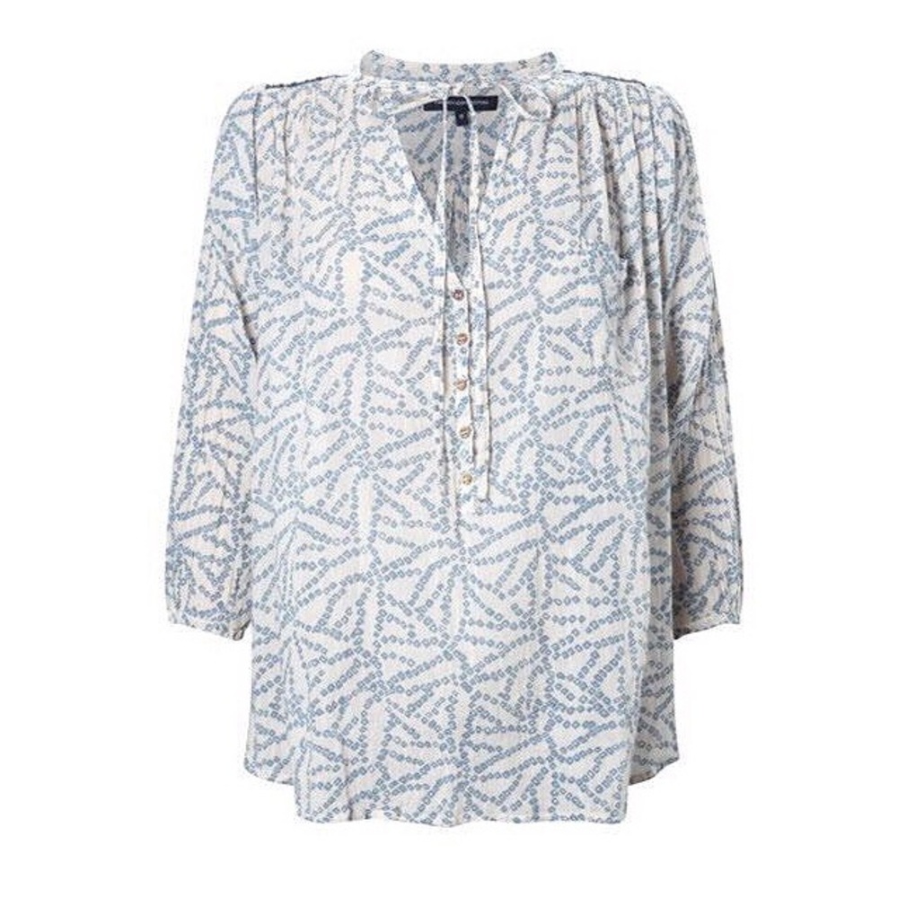 French Connection Printed Peasant Top - Picture 4 of 4